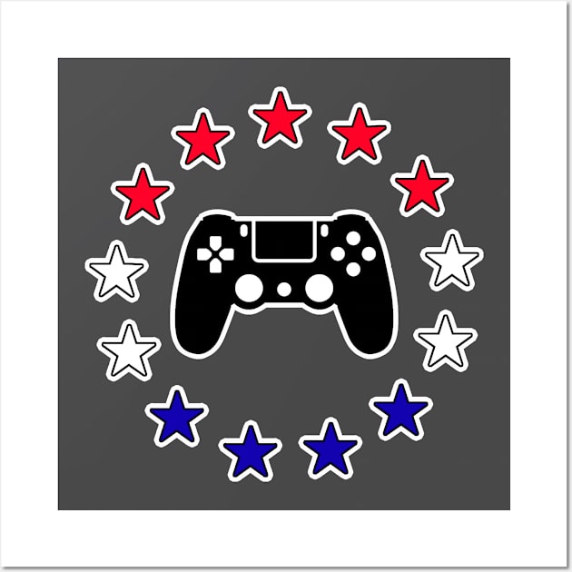 PlayStation Red White Blue Wall Art by Gamers Gear